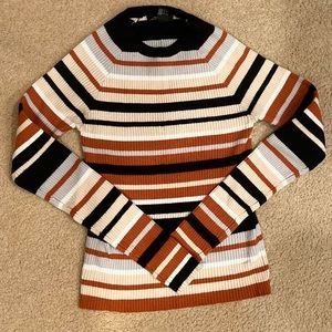 Knit Fitted Striped Sweater